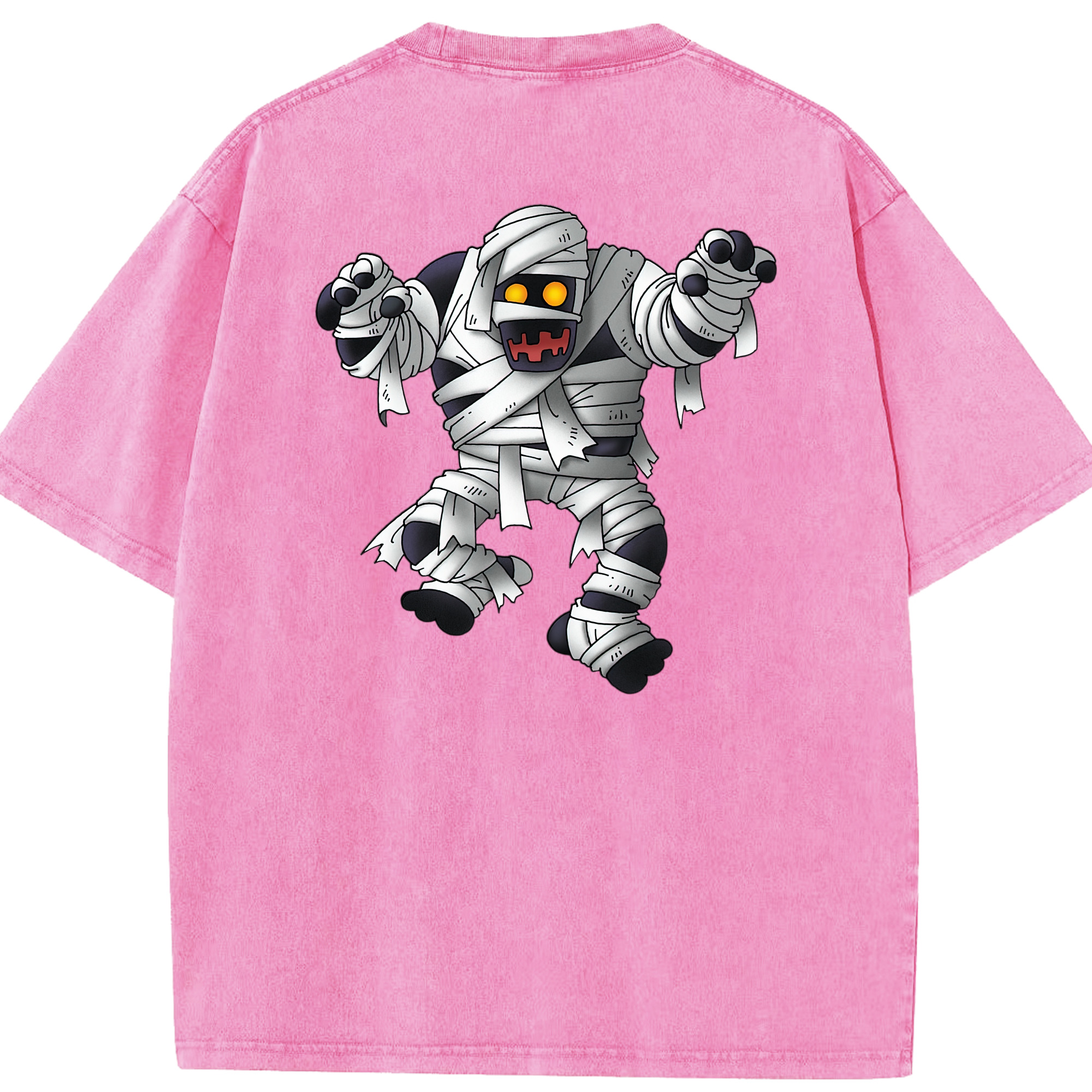 （画像用） ドラゴンクエスト Doragon Kuesuto Dragon Quest 綿100% ヴィンテージ風 半袖Tシャツ（背面プリント）